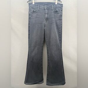 Mother The Weekender Jeans Womens 30 Black Charcoal Wash Mid Rise Flare 30x29